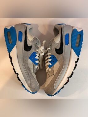 Nike Air Max 90 Pure Platinum Photo Blue Men's - FN6958-102, Size 8, No Box